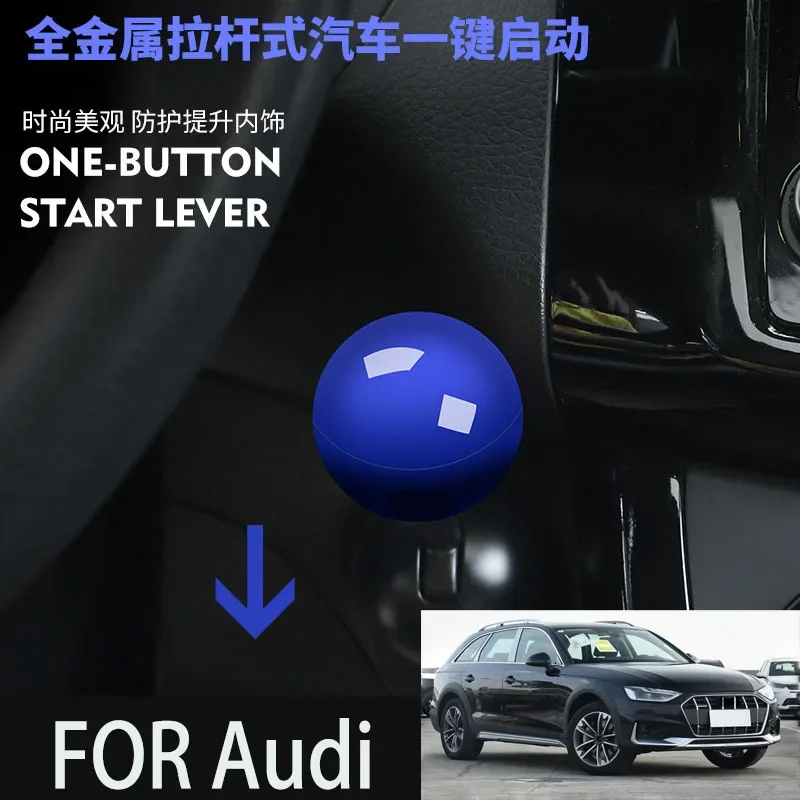 

FOR Audi car BUTTON START Modification of pull rod decorative ball All metal ball tie rod BUTTON START Circular decorative cover