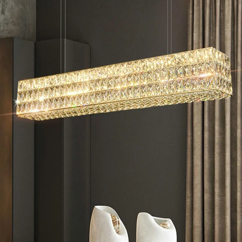 الفاخرة LED الثريات البلورية/ النجف الكريستالي المنزل المعيشة غرفة الطعام الإضاءة تزيين بريق فيلا فندق بار أضواء قلادة السقف تركيبات