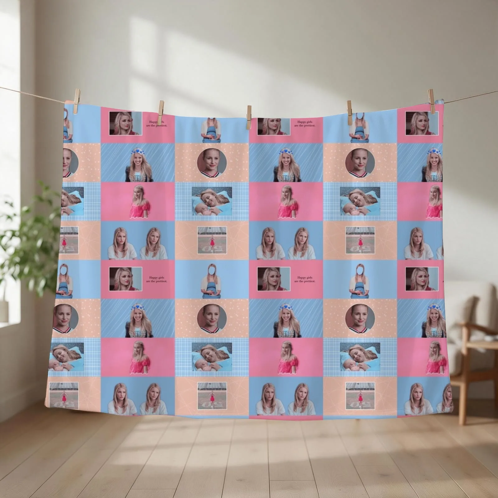 New Quinn Fabray Graphic Edit Throw Blanket couch cozy soft plush fuzzy picnic outdoor blanket