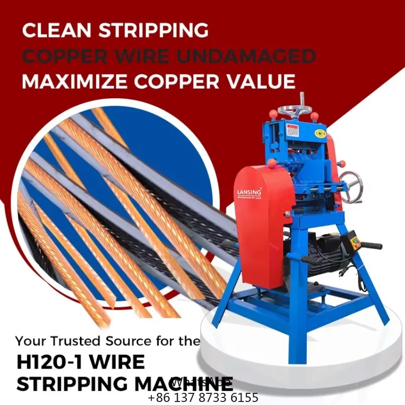 Lansing Industrial Electric Wire Stripping Machine 20-120mm Heavy-Duty Automatic Cable Recycling Equipment For Scrap Copper