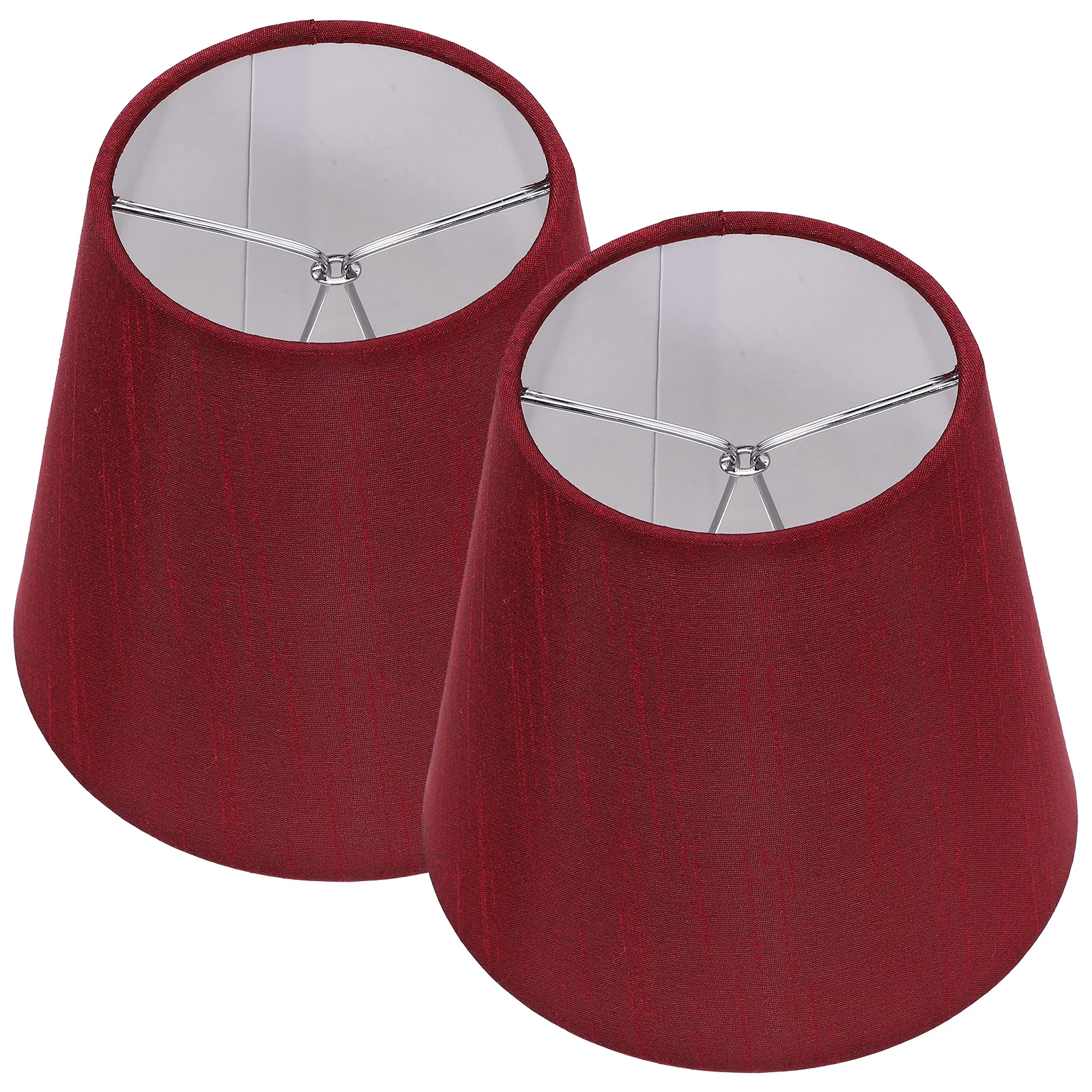 

2pcs Clip-On Bulb Lamp Shade Cloth Fabric Modern Drum For Table Floor Wall Pendant Lights Living Room Bedroom Light Cover