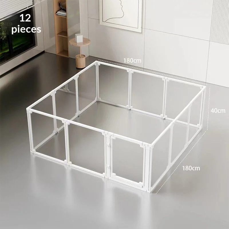 Durable Pet Fence, Acrylic Plastic, Containing and Protecting Furry Friends, Pet Cage Solution, Clear and Safe Enclosure