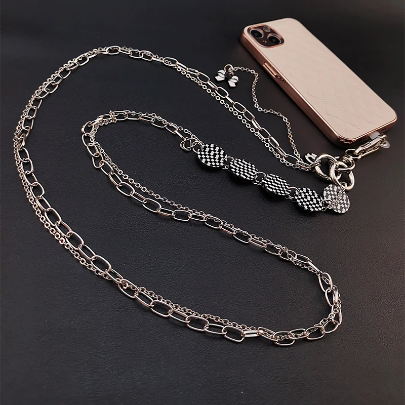 Crossbody Hanging Chain Pendant Mobile Phone Shell Universal Strap Chain Bag Shoulder Metal Anti-lost Sling Mobile Phone Lanyard