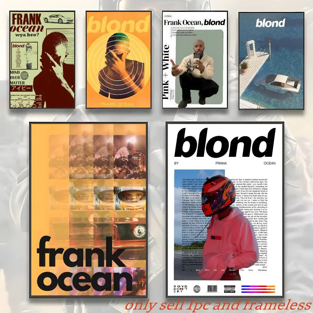 Music Album Blonde F-Frank Ocean Poster Gift with prints Home bedroom living room decoration promotion and display