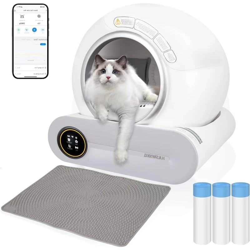 

Luxury Smart Auto Intelligent Robot Self Cleaning Automatic Home Stable Cat Litter Box Toilet for Large Cats