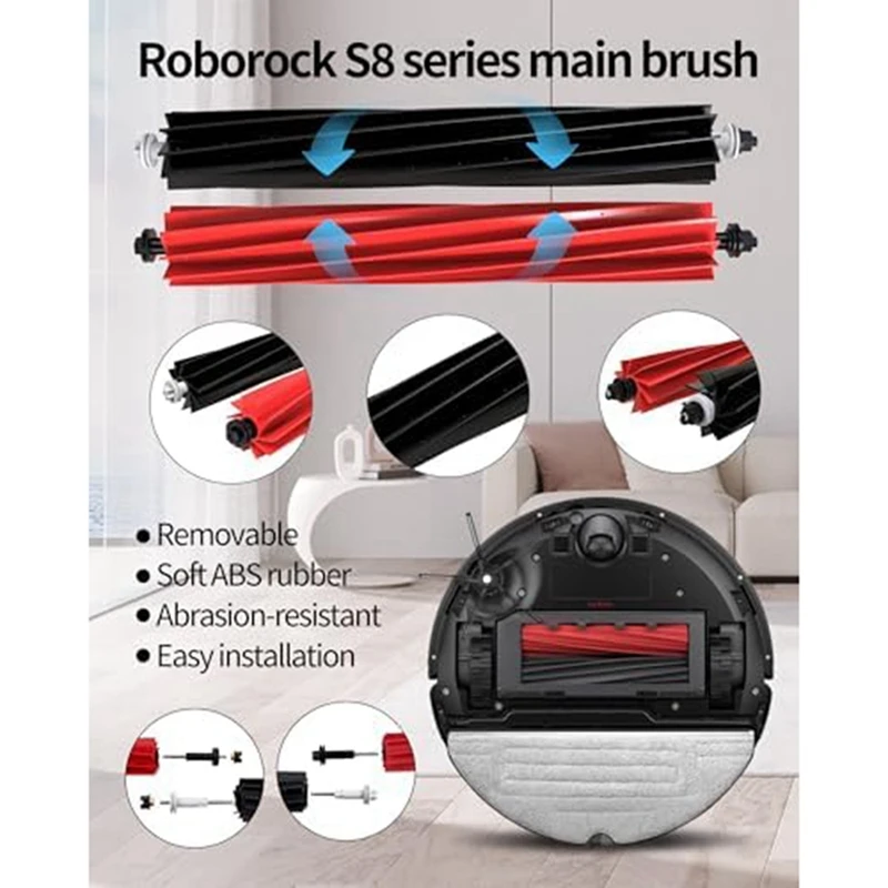 Para Roborock S8 / S8 + / S8 Pro Ultra Robot aspirador Cepillo Lateral principal filtro Hepa paño de mopa bolsas de polvo piezas