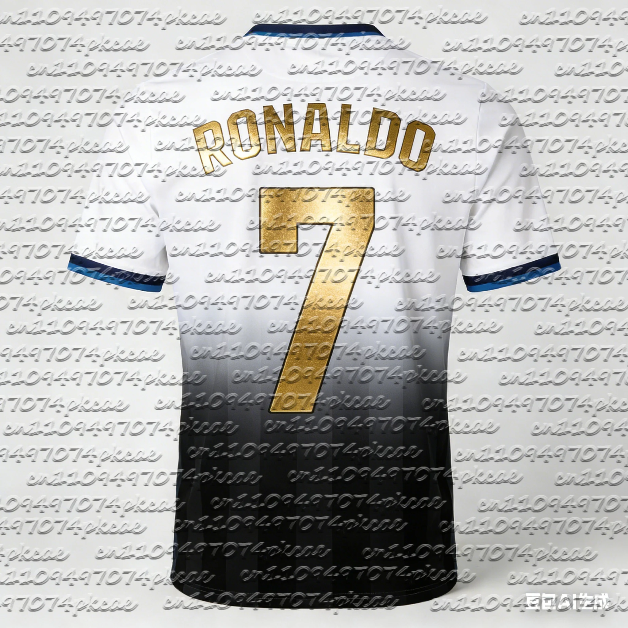 

2026 Новая Роналду Золотая 7 # Футбольный трикотаж с градиентом, дышащий, быстросохнущий, летняя, уличная одежда, унисекс, для детей и взрослых, с короткими рукавами