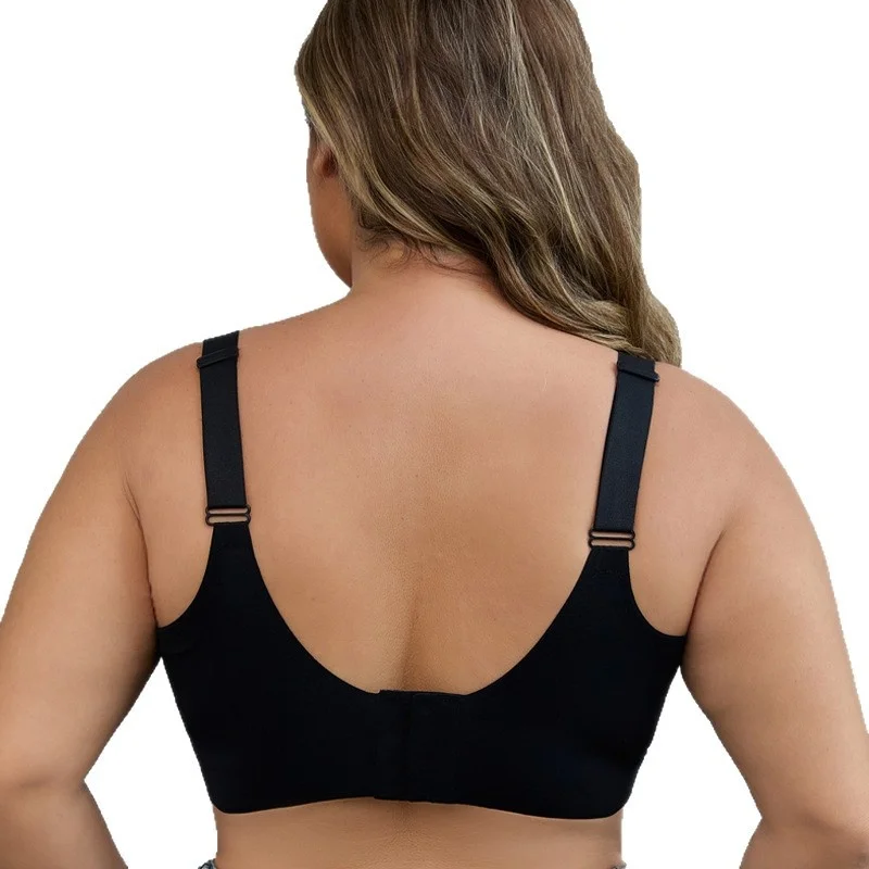 حجم كبير حمالة صدر لاسلكية للنساء ملابس داخلية عبر الحدود مجمعة شبه ثابتة مريحة من نسيج النايلون تصميم حزام ثابت