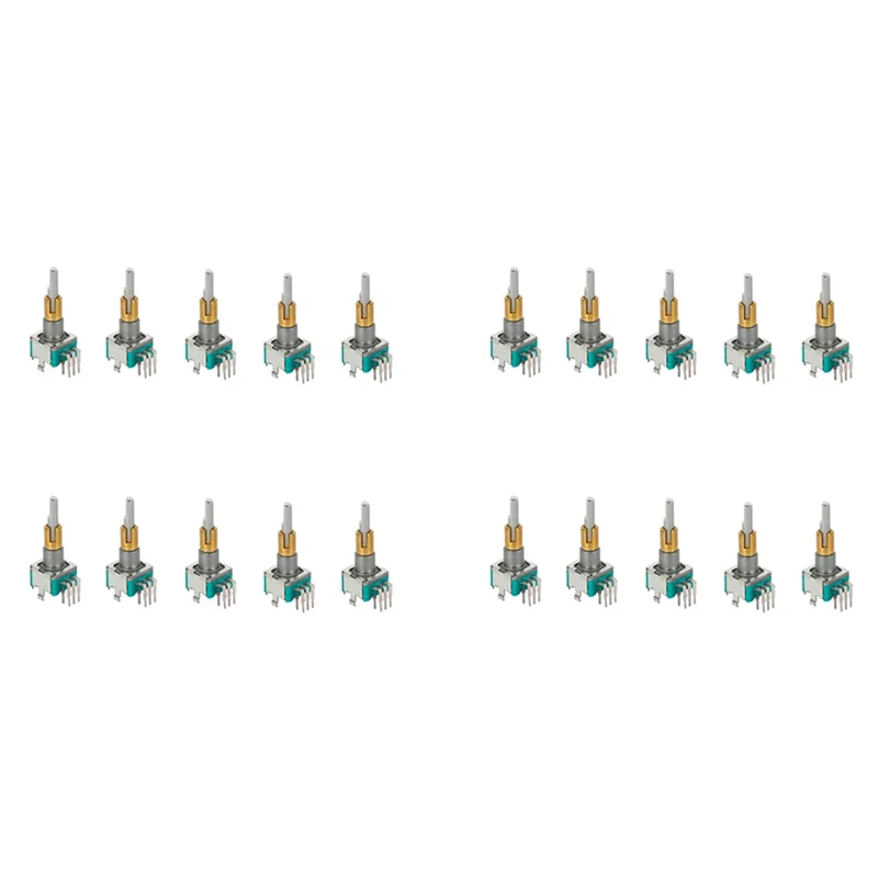 

A64K 20PCS EC11EBB24C03 Dual Axis Encoder With Switch 30 Positioning Number 15 Pulse Point Handle 25Mm