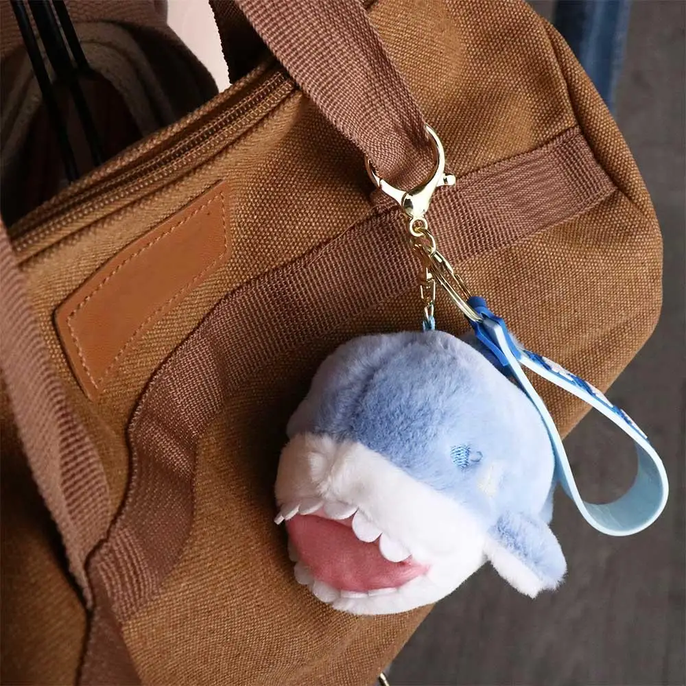 Regalos Simulación Bolsa de tiburón Colgante Bolsa Colgante Juguete de peluche Tiburón azul Llaveros de peluche Llavero de tiburón de peluche Colgante de tiburón azul