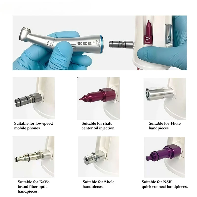 Dental Handpiece Oiler—Multifunctional, Portable, and Convertible Tool Dental Handpiece Oiler Maintenance Kit Dental Instruments