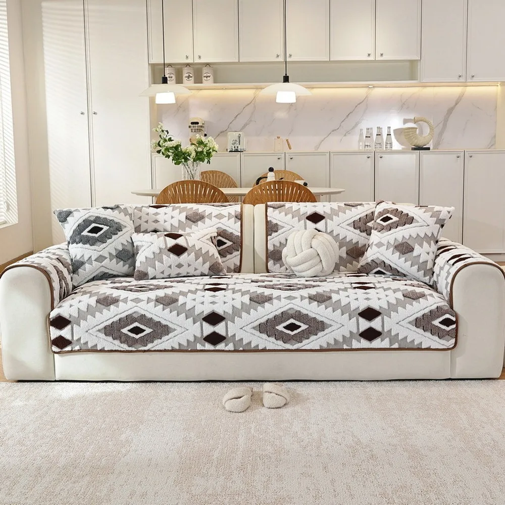 Premium Flannel Sofa Cover 2026 New Anti-Slip Couch Protector Mat, Warm Winter Soft Thick Seat Pad for Straight or L Shape Sofa