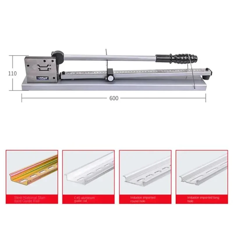 Imagem -06 - Multifuncional Din Rail Cutter Ferramenta de Corte Fácil Corte com Medidor Medida Double Wire Guide C45