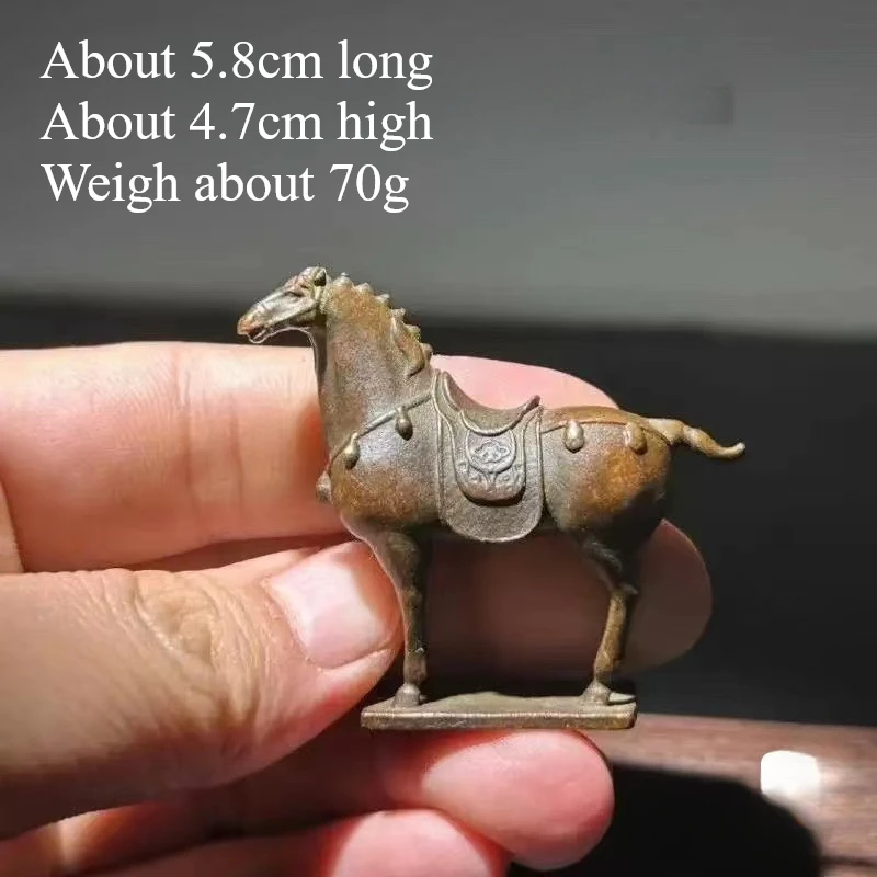 

Imitation Antique Chinese Tang Horse Bronze Sculpture Decorations Home Living Room Desktop Tea Table Tea Pet Crafts Ornaments