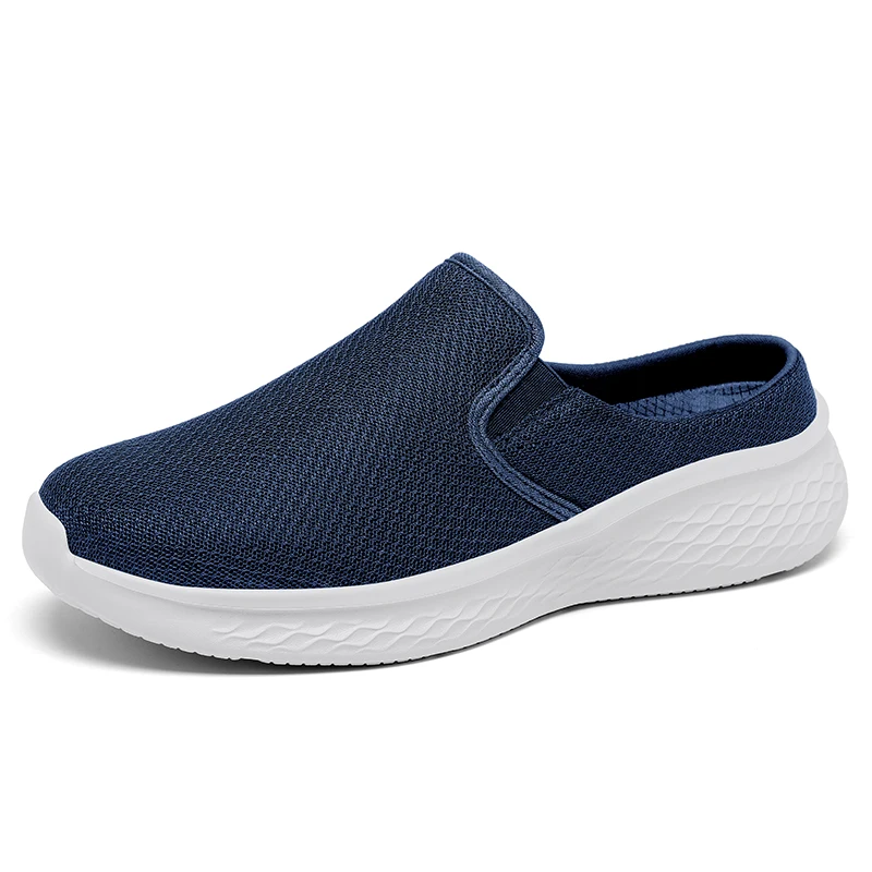 Men's Ultra Light Breathable Knit Slip-On Loafers, Comfortable Backless Casual Walking Shoes for Daily Wear