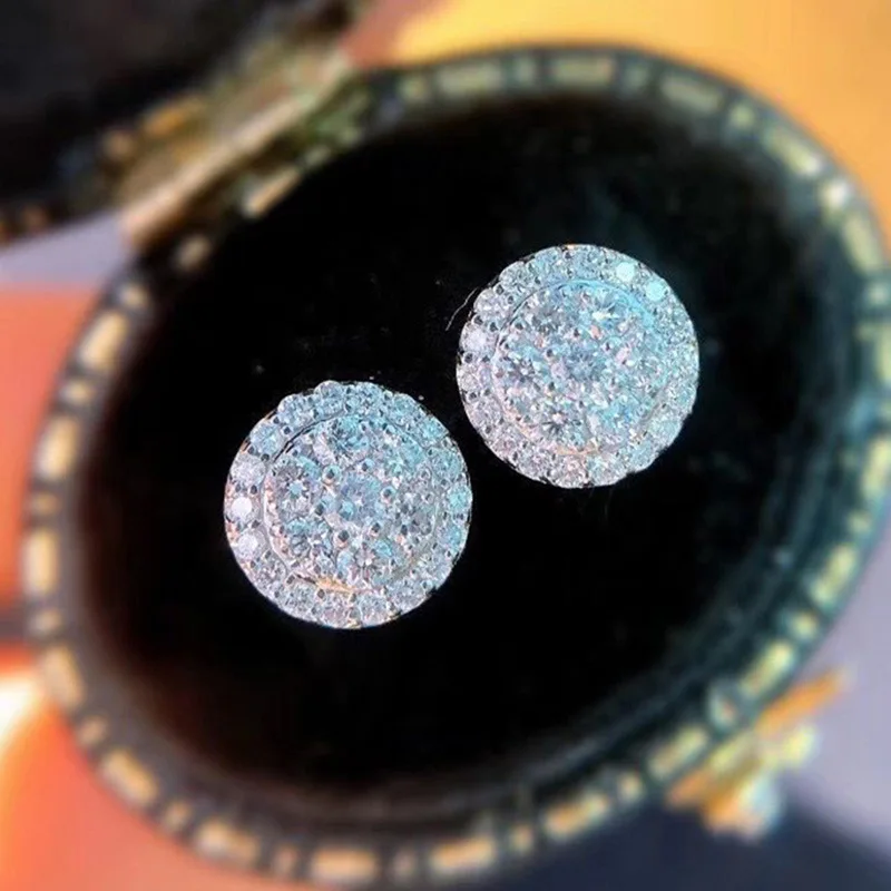 Fashionable and Dazzling Zircon Earrings, Daily Accessories for Women Attending Banquets, Bridal Engagement Jewelry