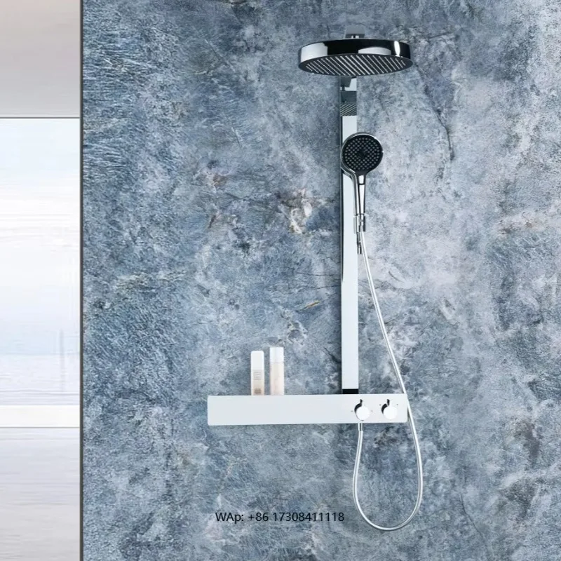 Popular high pressure rainfall copper bathroom shower system elegant bath and shower faucet set