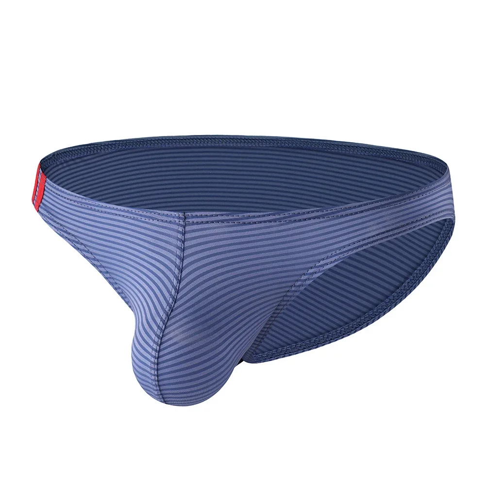 

Men's Panties Stripes Transparent Breathable Sissy Pouch Lingerie Low Rise Briefs Ultra-Thin Underpants Seamless Underwear