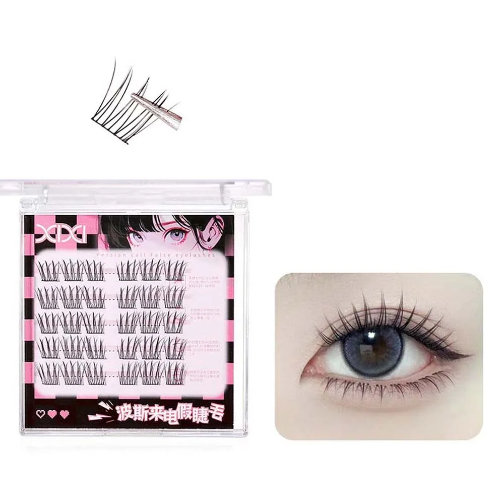 

Segmented L Curl False Eyelashes 7-12mm Oblique Winged Individual Cluster Eyelashes Reusable Natural Eyelashes Extensions