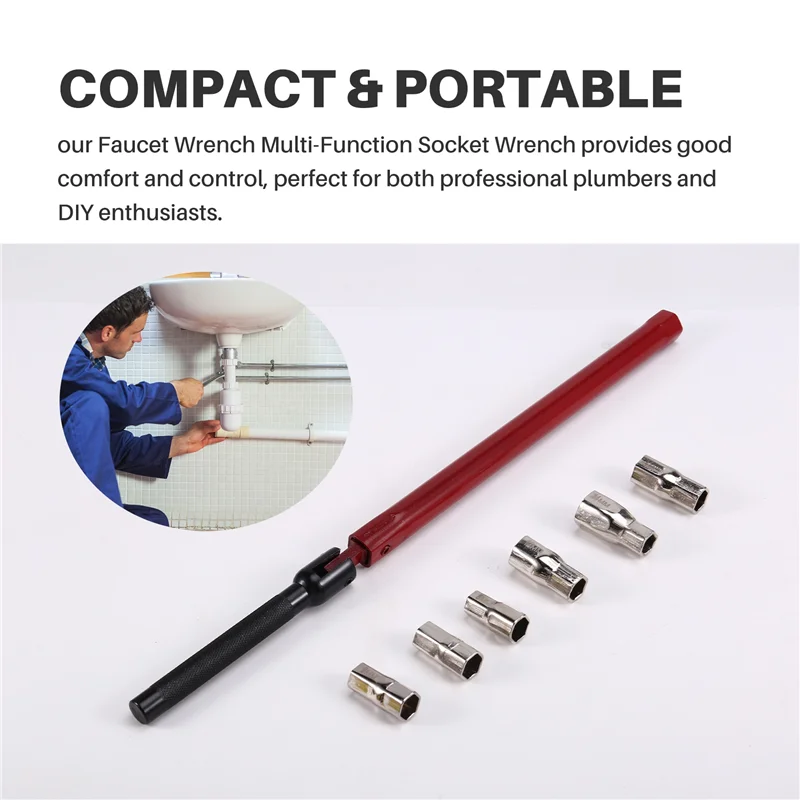 T98C-Multi-Function Socket Wrench Plumber Faucet Repair Tools Nut Sink Wrench Repair Tool