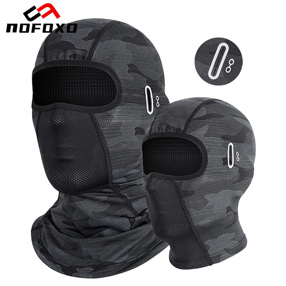 

NOFOXO Summer Breathable Sun UV Protection Quick-Drying Bike Mask Full Face Mask Balaclava Glasses Hole Outdoor Sports Cycling