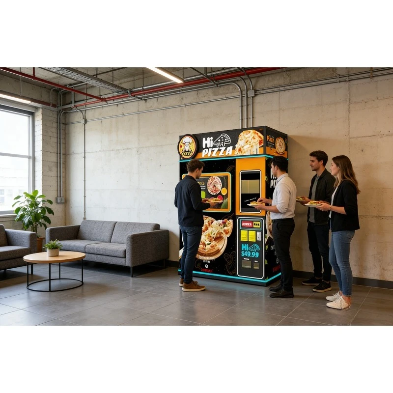Fully Automatic Indoor Hot Food & Frozen Food Commercial Vending Machine Smart Pizza Vending Machine