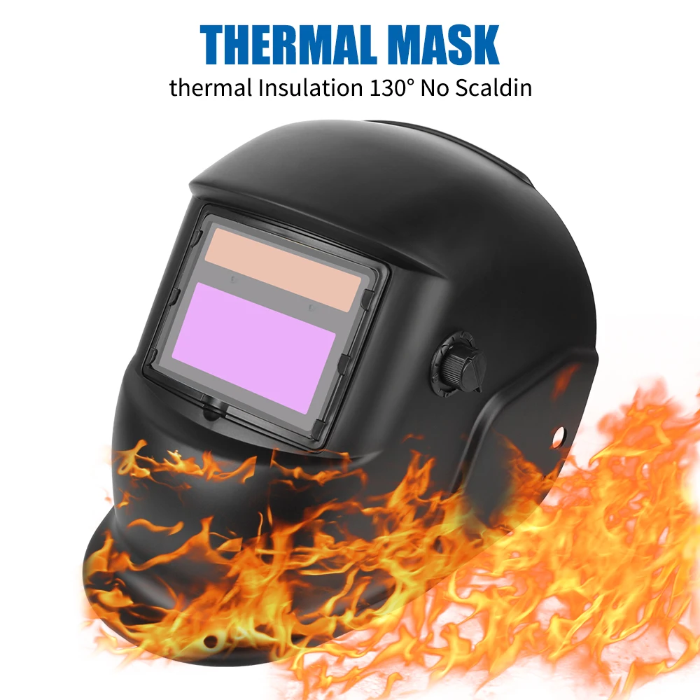 Solar Power Welding Helmet True Color Lens Large View For Arc Weld Grind Cut Auto Darkening Welding Mask Welder Mask