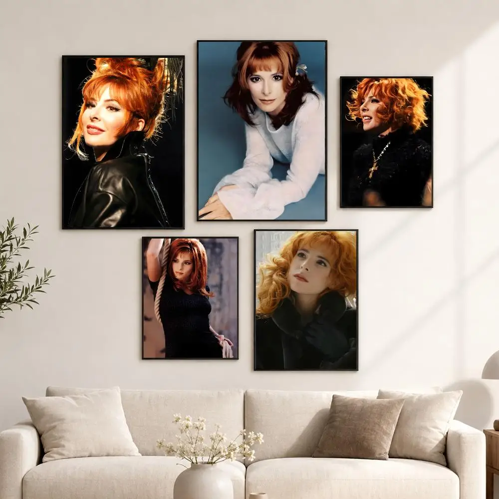 Singer M-Mylene Farmer Poster Posters Prints Pictures Modern Living Room Wall Art Home Decor