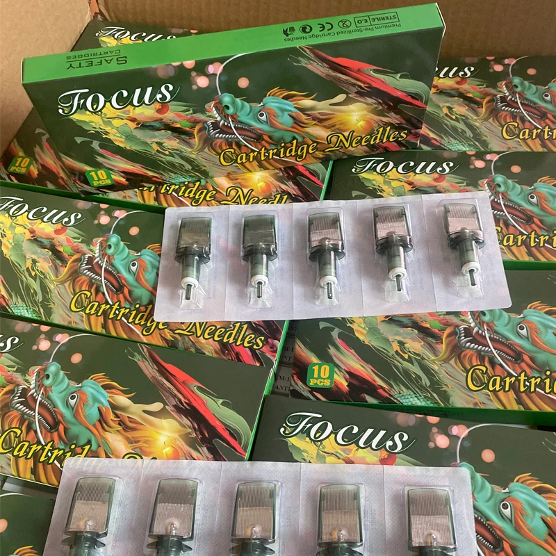 10PCS/BOX Big Magnum Tattoo Needle Cartridges 29 35 39 45 49 M1/RM #12 (0.35 MM) #10 (0.30) for Rotary Pen Machine Grips
