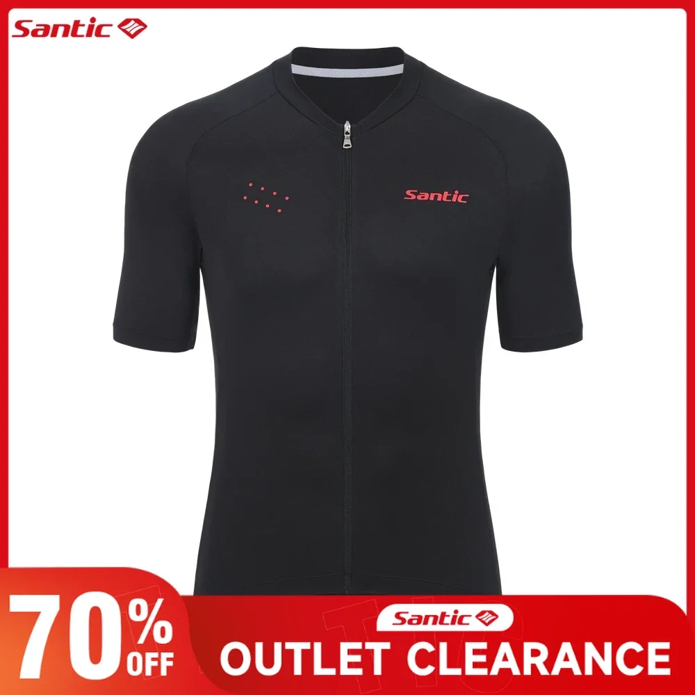 Santic Clearance Cycling Jersey Summer Breathable Bike Shirt Full Zipper MTB Road Riding Sports Bicycle Jersey Men Tops XXL XXXL