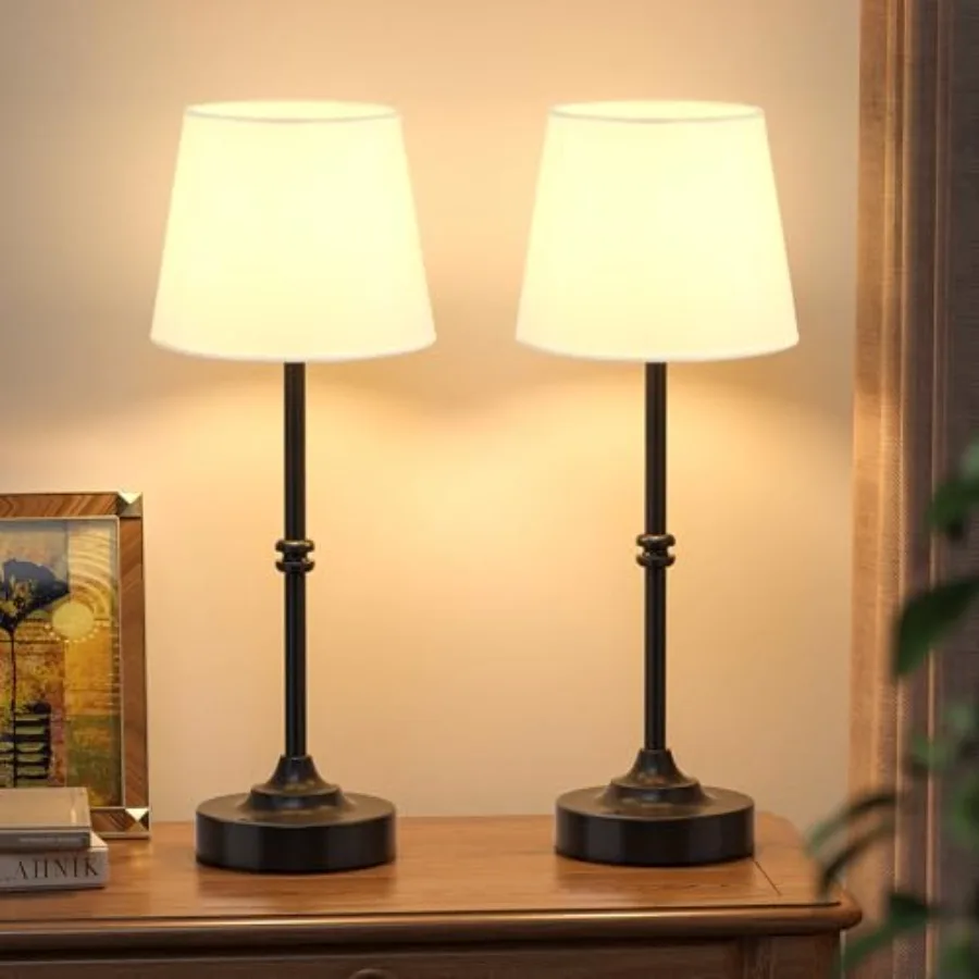 

Rechargeable Cordless Table Lamp 4000mAh Battery Operated Lamp, 3000K Warm Light, Touch Control Stepless Dimming, for Bedside,