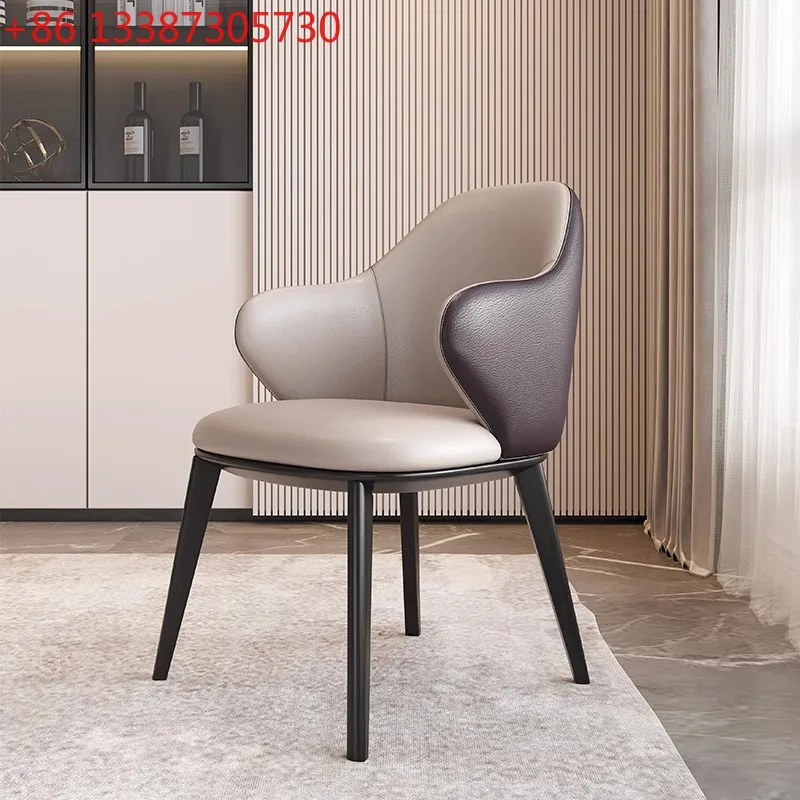 Restaurant Home Nordic Design Solid Wood Dining Chair Modern Simple Soft Bag High Elastic Sponge Backrest Chair