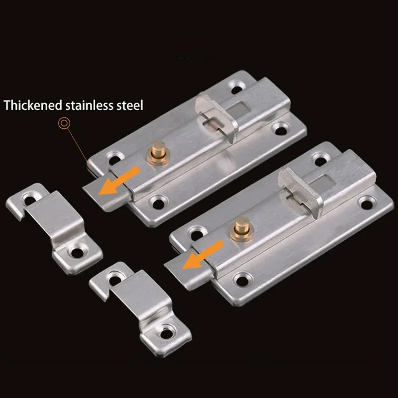 Self-elastic Latch 304 Stainless Steel 3/4inch Cabinet Hinges Security Bolt Latch Anti-theft Spring Latches Furniture Supplies