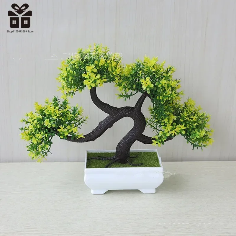 Artificial Plants Bonsai Small Tree Pot Fake Plant Flowers Potted Ornaments For Home Room Table Decoration Hotel Garden Decor