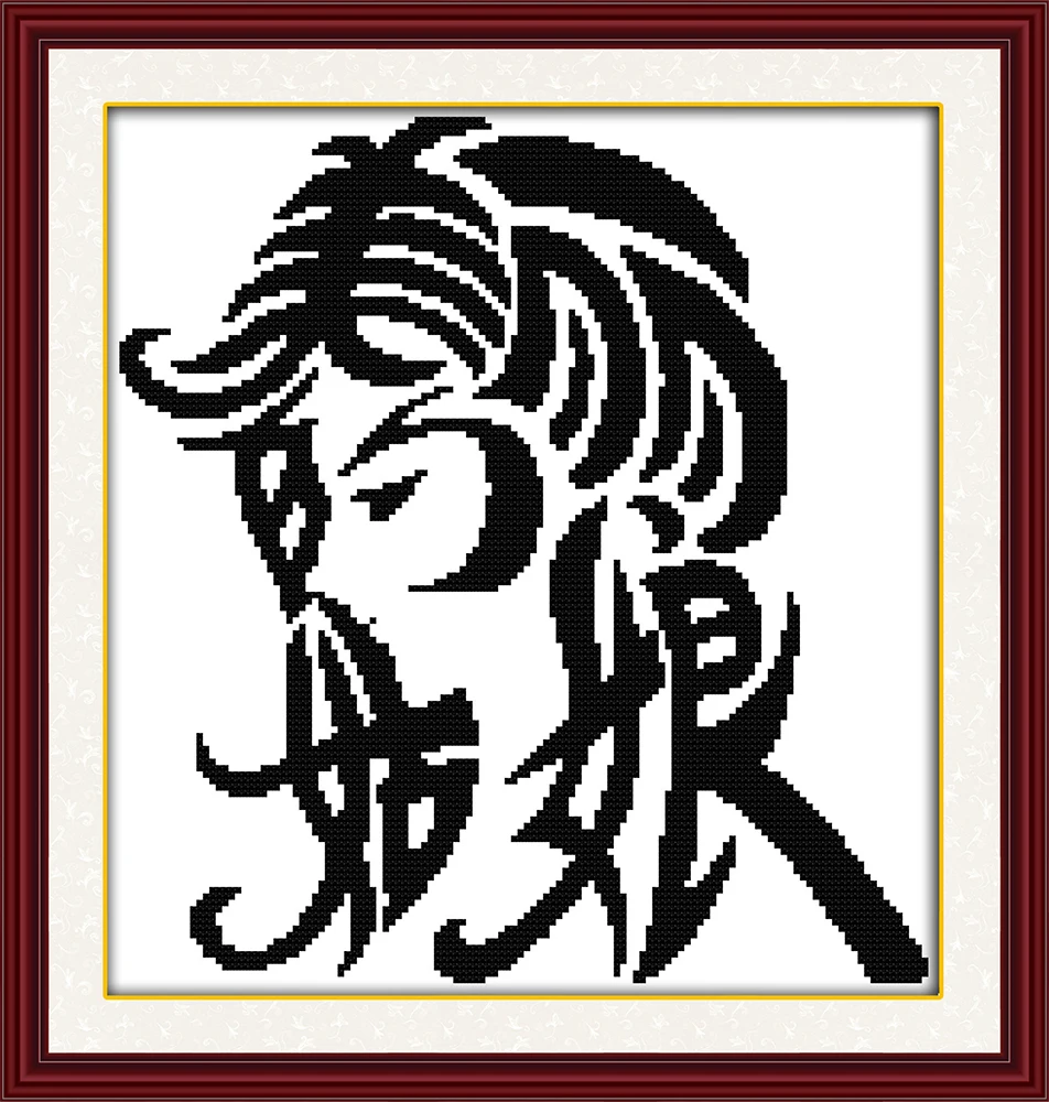 

Cross-stitch Complete Set Beautiful Girl Kit Stamped Printed Counted Unprinted Cloth DMC Needlework Home Decor
