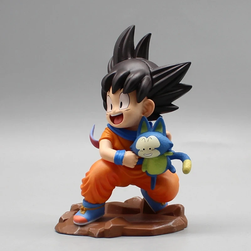 15cm Dragon Ball Figure Goku Figures Childhood Goku Embrace Pura Series Model PVC Collection Decoration Statue GK Christmas Gift image 2