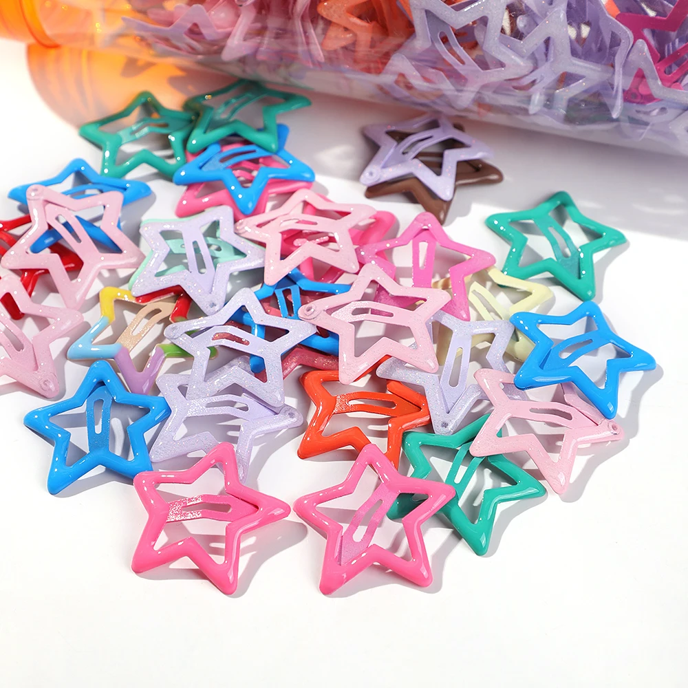 20 Colorful Star BB Hair Clips For Girls Children Lovely Hair Decorate Hairpins Barrettes Headwear Kids Hair Accessories