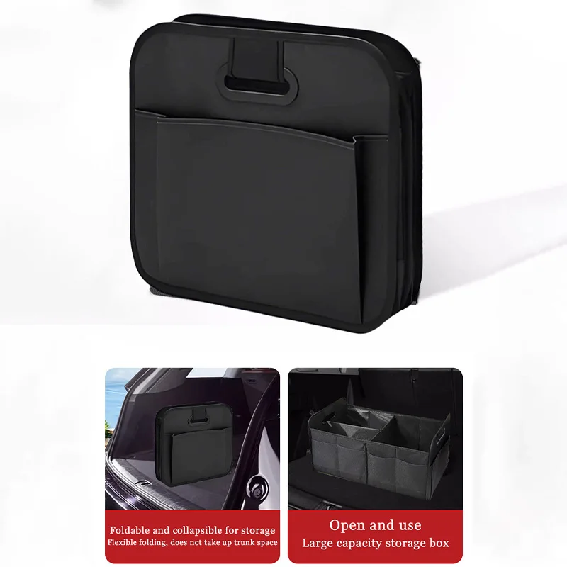 

Foldable Car Trunk Organizer Multi-Compartment Waterproof Storage Rack, 600D Oxford Polyester Universal Car Storage Bag