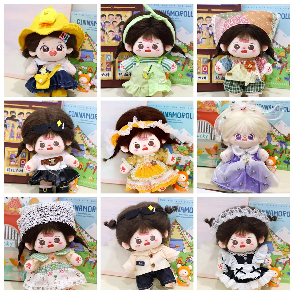 Aksesoris mainan 20cm pakaian boneka katun rok anak perempuan Multi warna gaun boneka Lolita gaun putri lucu