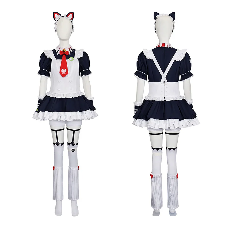ZZZ Sunna Cosplay Costume Halloween Christmas Game Zenless Zone Zero Women new cute Lolita dress prop bag wig Sunna uniform view 3