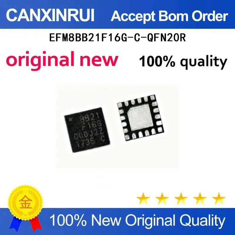 (5-100 Pieces) EFM8BB21F16G-C-QFN20R BB21F16G SMT QFN20 model aircraft MCU chip