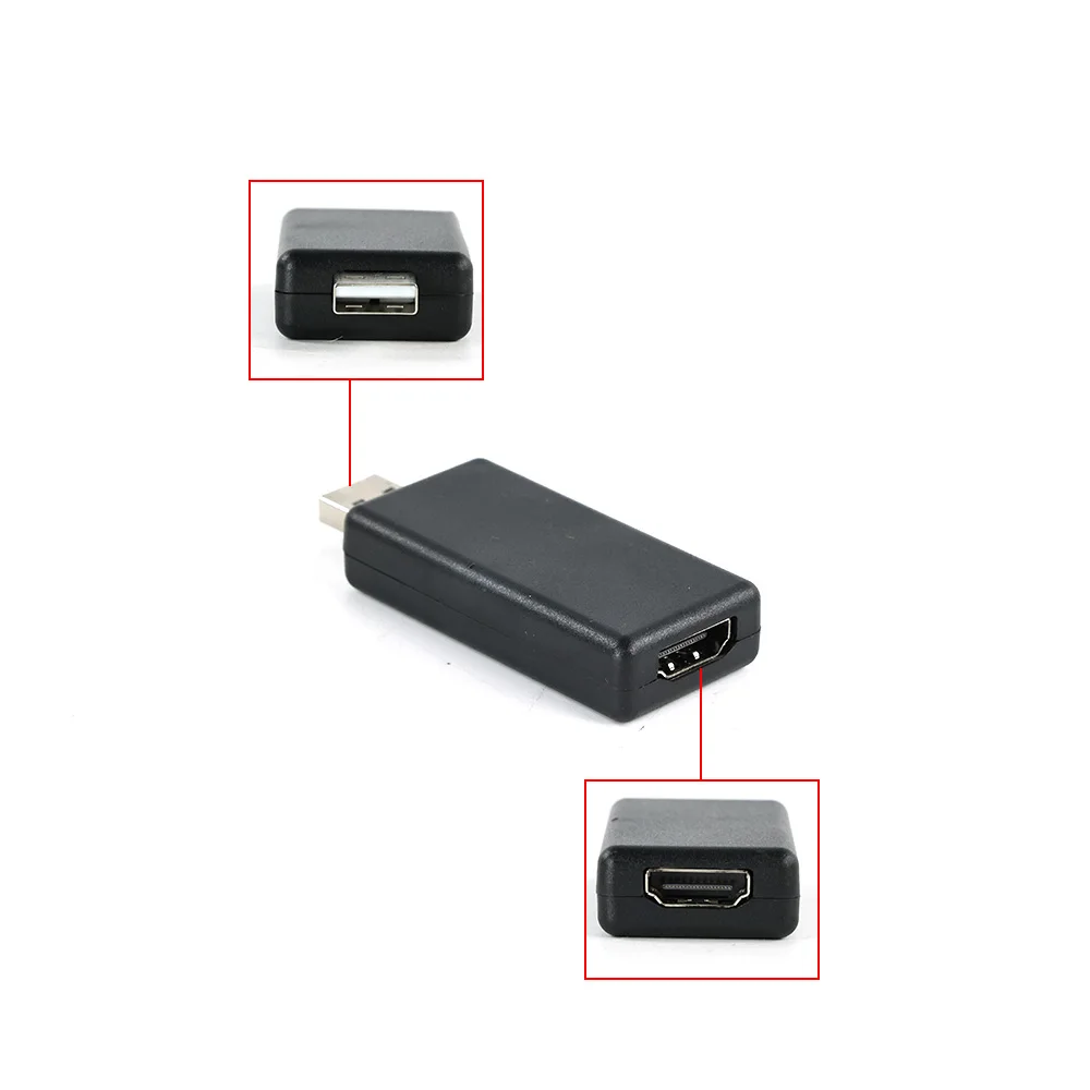 USB To CVBS RCA Video Output Adapter Box HDMI Interface Connect To Monitor Display Device For Android Radio Car Accessories