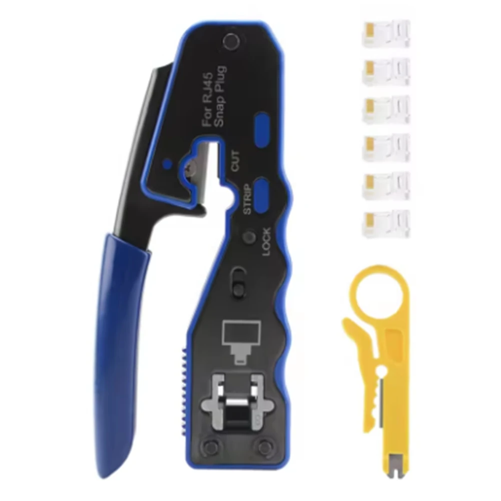 

ABFI Pass Through Crimper Stripper Cutter Multifunctional Network Cable Pliers Piercing And Crimping Pliers