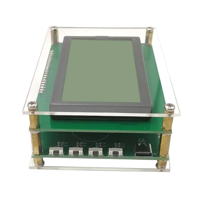 Tela externa de gato YAOGREENHAM com caixa de acrílico e cabo, LCD 12864, YAESU FT-817 FT-818 FT-857 FT-897 818ND 857D