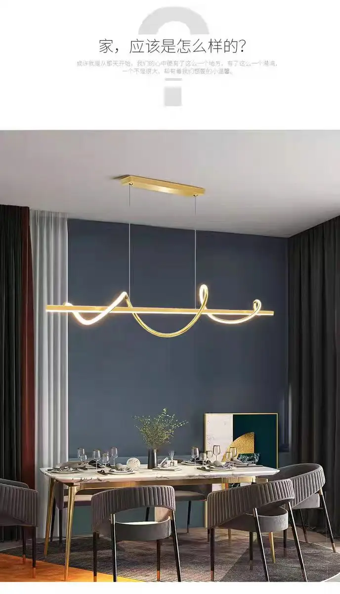 

Modern LED Pendant Light Nodic Gold Hanging Chandelier For Tubular Restaurant Kitchen Office Coffee Indoor Decorative Lamps