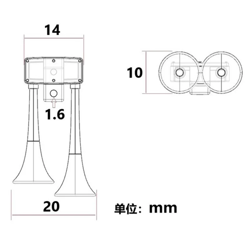 1:14 スケール プラスチック製装飾トランペットホイッスル タミヤ RC トラック SCANIA 770S R620 VOLVO BENZ Arocs MAN TGX 車アクセサリー用