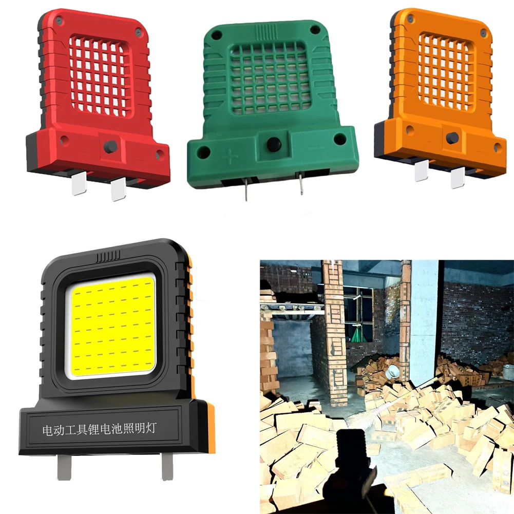 1pc LED Light Power Tool Light For 20-21V Lithium Battery 14W Work Light Camping Lantern Pocket Flashlight Wi/ Adjustable Socket