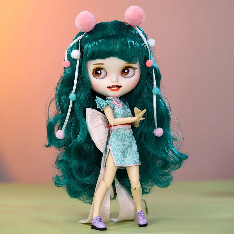 ICY DBS Blyth Doll Cheongsam Chinese Doll Including Clothes Shoes Fair Skin Matte Face 30cm BJD Girl Festival Gift Birthday Gift