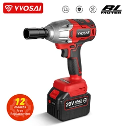 VVOSAI MT-Series 600N.m 20V Brushless Electric Wrench Socket Li-ion Battery Cordless Impact Wrench For Car Tires Power Tools