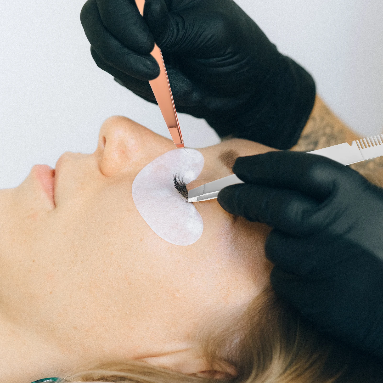 3개입 2 in 1 눈썹 족집게 빗 스테인리스 스틸 눈썹 정리 가짜 속눈썹 클립 메이크업 도구 2 in 1 족집게 빗